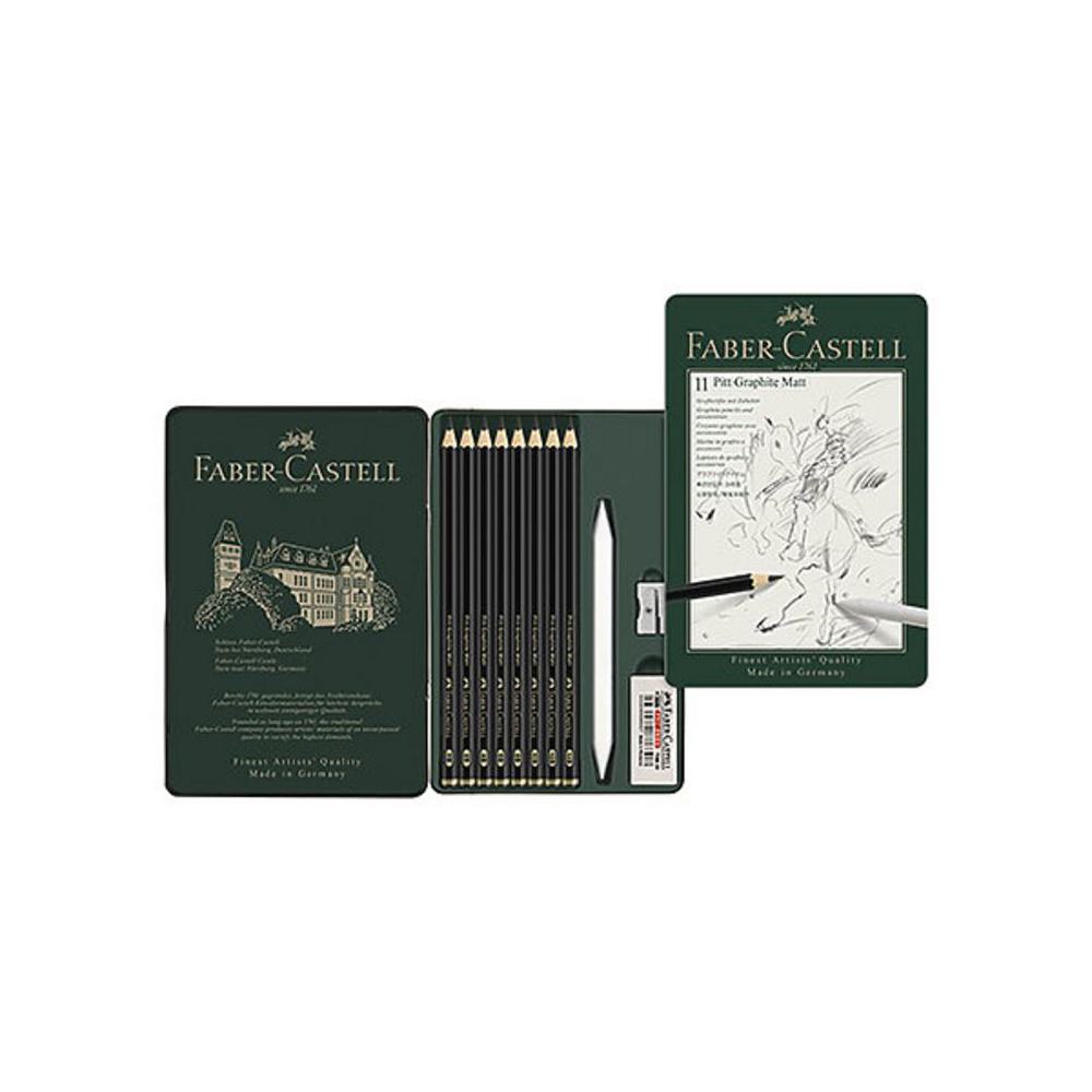 Faber Castell, Pitt, Matt Graphite, Pencil, 11 Count, Set